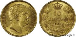 ROYAUME DE SERBIE - MILAN IV OBRÉNOVITCH 10 dinara or 1882 Vienne