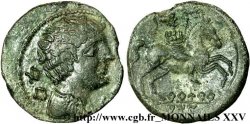 GALLIA - NEDENES (oppido de Montlaures) Unité de bronze au cavalier ou as