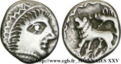 GALLIA BELGICA - SUESSIONES (Regione de Soissons) Denier au lion, “type de Villeneuve-Saint-Germain”