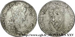 LOUIS XIV LE GRAND OU LE ROI SOLEIL Demi-écu à la mèche longue 1654 La Rochelle