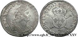 LOUIS XIV THE SUN KING Demi-écu aux insignes 1702 Rennes