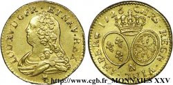 LOUIS XV DIT LE BIEN AIMÉ Louis d or aux écus ovales, buste habillé 1726 Montpellier