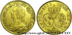 LOUIS XV DIT LE BIEN AIMÉ Louis d or aux écus ovales, buste habillé 1728 Paris