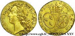LOUIS XV DIT LE BIEN AIMÉ Louis d’or aux écus ovales, tête ceinte d’un bandeau 1741 Aix-en-Provence