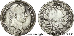 1 franc Napoléon Ier tête laurée, Empire français 1810 Turin F.205/25