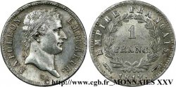 1 franc Napoléon Ier tête laurée, Empire français 1812 Utrecht F.205/55