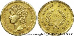 40 lire en or, branches courtes 1813 Naples VG.2250