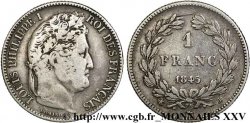1 franc Louis-Philippe, couronne de chêne 1845 Strasbourg F.210/102