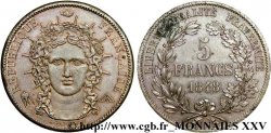 Concours de 5 francs, essai de Farochon, deuxième concours 1848 Paris VG.3073 var. SUP