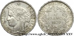 5 francs Cérès avec légende 1870 Paris F.333/1 AU