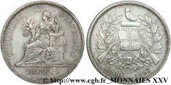 GUATEMALA - RÉPUBLIQUE DE L AMÉRIQUE CENTRALE Essai en argent de un peso par Lagrange 1893 Paris