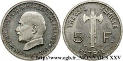 Essai de 5 francs Pétain en cupro-Nickel, 3e type de Bazor (type adopté) 1941 Paris F.338/1