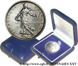 Piéfort argent de 5 francs Semeuse, argent 1960 Paris F.340/4P