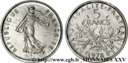 Piéfort Cu-Ni de 5 francs Semeuse, nickel 1978 Pessac F.341/10 P FDC