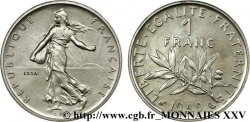 Essai-piéfort de 1 franc Semeuse, nickel 1959 Paris F.226/3P