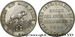 ALLEMAGNE - DUCHÉ D ANHALT-BERNBURG - ALEXANDRE CHARLES Thaler des mines 1855 Berlin