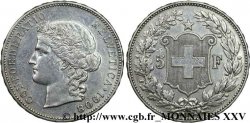 SUISSE - CONFÉDÉRATION HELVÉTIQUE 5 francs 1908 Berne