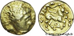 ARVERNES (Région de Clermont-Ferrand) Quart de statère d’or, imitation du type de Philippe