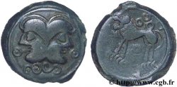 GALLIA BELGICA - SUESSIONES (Regione de Soissons) Bronze à la tête janiforme, classe II