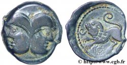 GALLIEN - BELGICA - SUESSIONES (Region die Soissons) Bronze à la tête janiforme, classe I