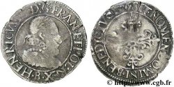 HENRI III Quart de franc au col fraisé 1576 Rouen
