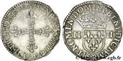 HENRY III Quart d écu, croix de face 1587 Rouen