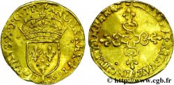 CHARLES X, CARDINAL DE BOURBON Écu d or au soleil, 1er type 1592 Paris