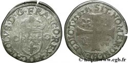 CHARLES X, CARDINAL DE BOURBON Douzain aux deux C, 2e type, avec omission du X 1592 Riom