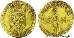 LOUIS XIII LE JUSTE Demi-écu d or au soleil, à la croix anillée fleurdelisée 1636 Toulouse