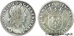LOUIS XIII Quart d écu d argent, 2e type, 1er poinçon de Warin 1642 Paris, Monnaie du Louvre