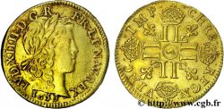 LOUIS XIV THE SUN KING Louis d or à la mèche longue 1653 Arras