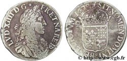 LOUIS XIV LE GRAND OU LE ROI SOLEIL Demi-écu au buste juvénile de Béarn 1678 Pau