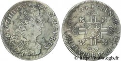 LOUIS XIV THE SUN KING Quart d’écu aux huit L, 2e type 1704 Tours