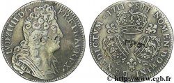 LOUIS XIV THE SUN KING Quart d écu aux trois couronnes 1711 Troyes