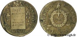 CONVENZIONE NAZIONALE 1 sol dit à la table de loi 1793 Strasbourg