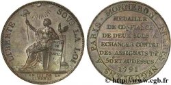 CONFIANCE (MONNAIES DE...) Monneron de 2 sols à la Liberté 1791 Birmingham, Soho SPL
