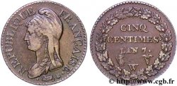 Cinq centimes Dupré grand module 1799 Lille F.115/76