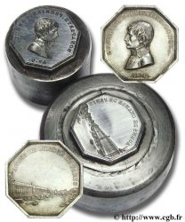 CONSOLATO Coins de droit et de revers du jeton des agents de change de Paris et un exemplaire n.d.