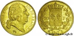 20 francs or Louis XVIII, tête nue 1817 Perpignan F.519/8
