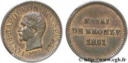 Essai de bronze au module de un centime, Louis-Napoléon Bonaparte 1851 Paris VG.3297 