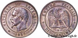 Dix centimes Napoléon III, tête nue 1857 Rouen F.133/41