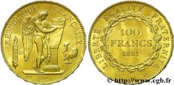 100 francs or Génie, tranche inscrite en relief Dieu protège la France 1881 Paris F.552/4