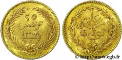 TUNISIE - PROTECTORAT FRANÇAIS - ALI BEY 25 piastres (15 francs) 1891 Paris
