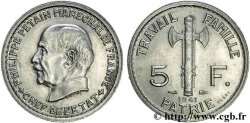 Essai de 5 francs Pétain en cupro-Nickel, 3e type de Bazor (type adopté) 1941 Paris F.338/- var.