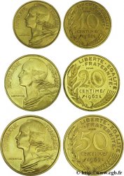 Série de trois essai-piéforts : 50-20-10 centimes Marianne 1962 Paris