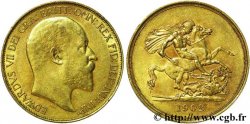 GRANDE-BRETAGNE - ÉDOUARD VII 5 livres (five pounds) 1902 Londres