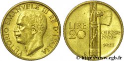 ITALIE - ROYAUME D ITALIE - VICTOR-EMMANUEL III 20 lires, premier anniversaire de la marche sur Rome 1923 Rome