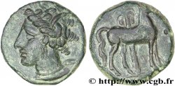 ZEUGITANE - CARTHAGE Unité de bronze, (PB, Æ 16)