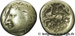 GALLIA - GALLIA DEL NORTE -ÆDUI (BIBRACTE, Región del Mont-Beuvray) Quart de statère en électrum au fleuron