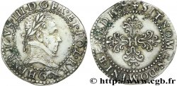 HENRI III Demi-franc au col plat 1587 Poitiers